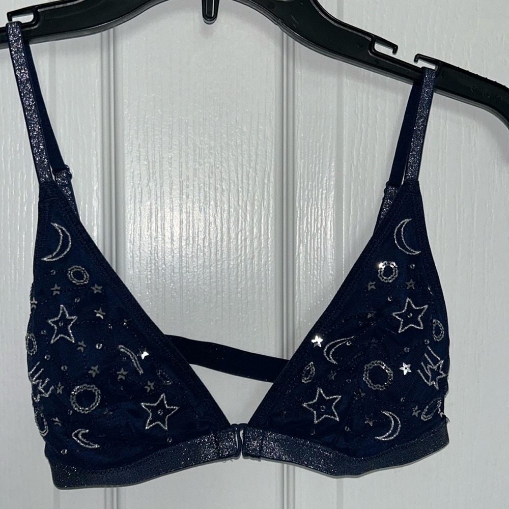 Star and Moon Sequence Bralette (34 B)